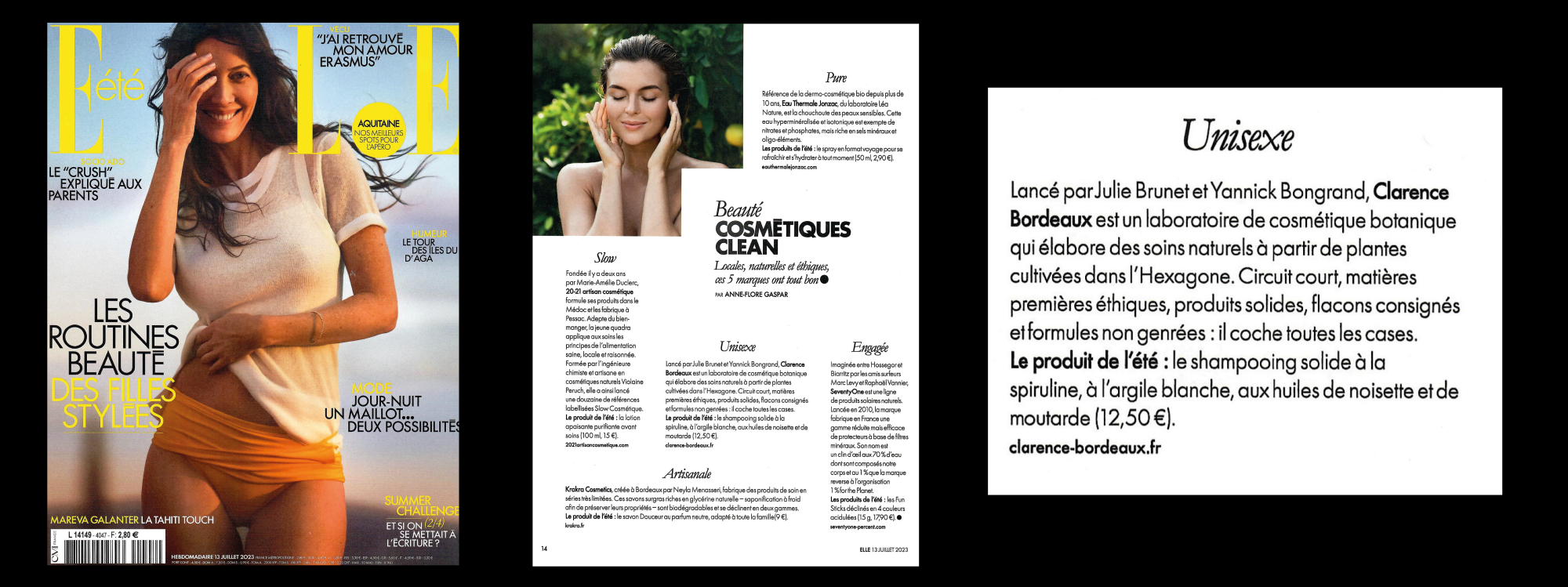 Elle clarence bordeaux shampoing solide spiruline