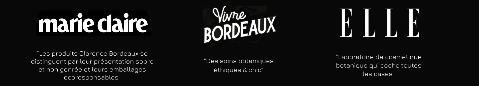Clarence Bordeaux presse cosmetique botanique