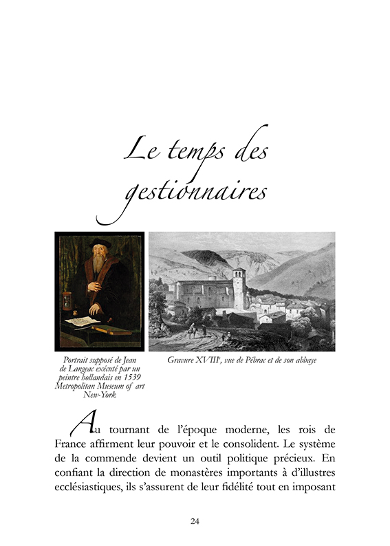 Extrait Le temps des gestionnaire du livret lAbbaye de Pébrac mille ans dhistoire Éd. Créer