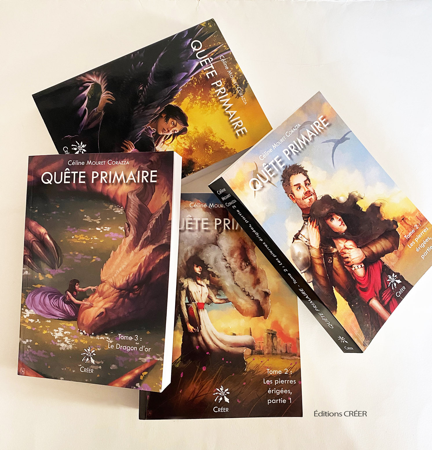4 Visuels de couverture Quête Primaire-Lot des 4 livres de la série Éd Créer