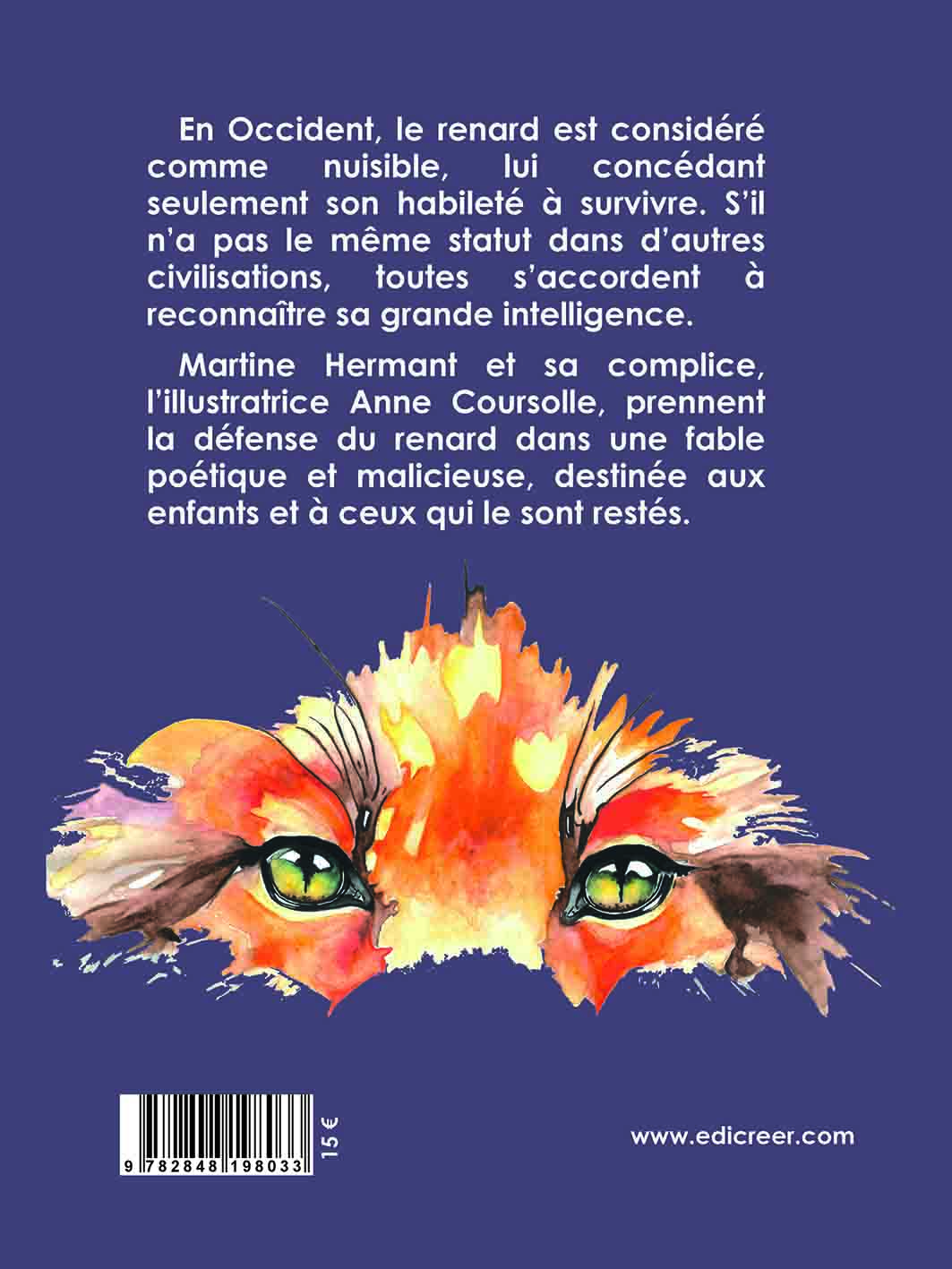 dos de couverture du livre Renard Éd. CRÉER