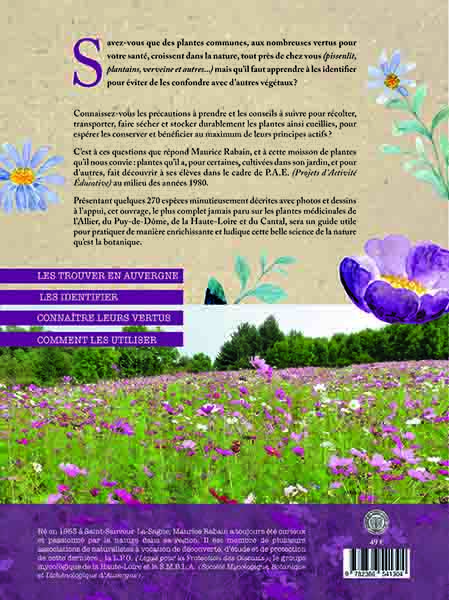 Dos de couverture du livre Plantes médicinales dAuvergne