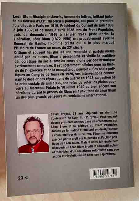 dos de couverture du livre dhistorie Le Socialisme selon Léon Blum