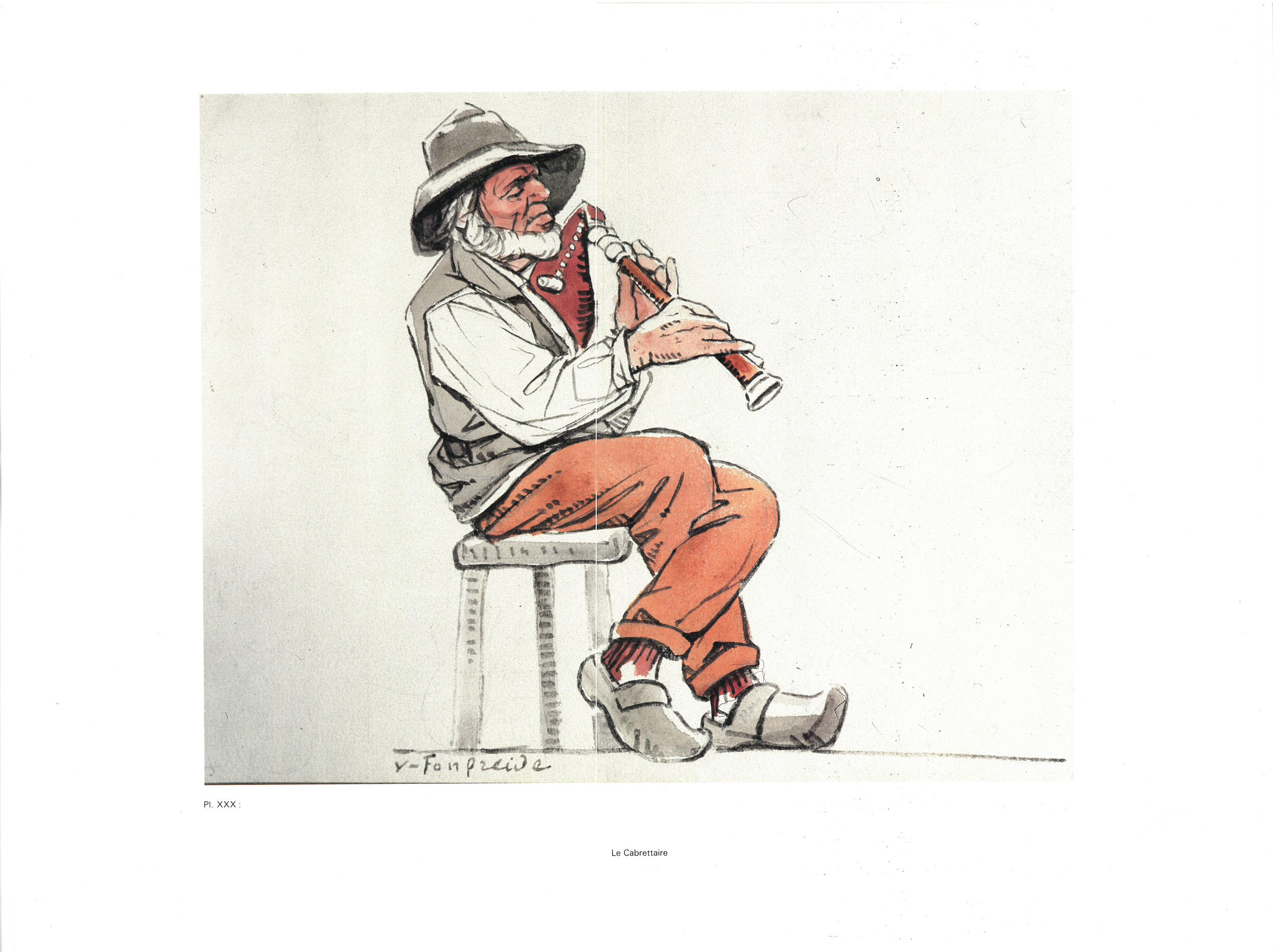 Le Cabrettaire (asiss de coté)