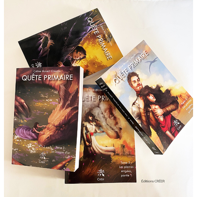4 Visuels de couverture Quête Primaire-Lot des 4 livres de la série Éd Créer
