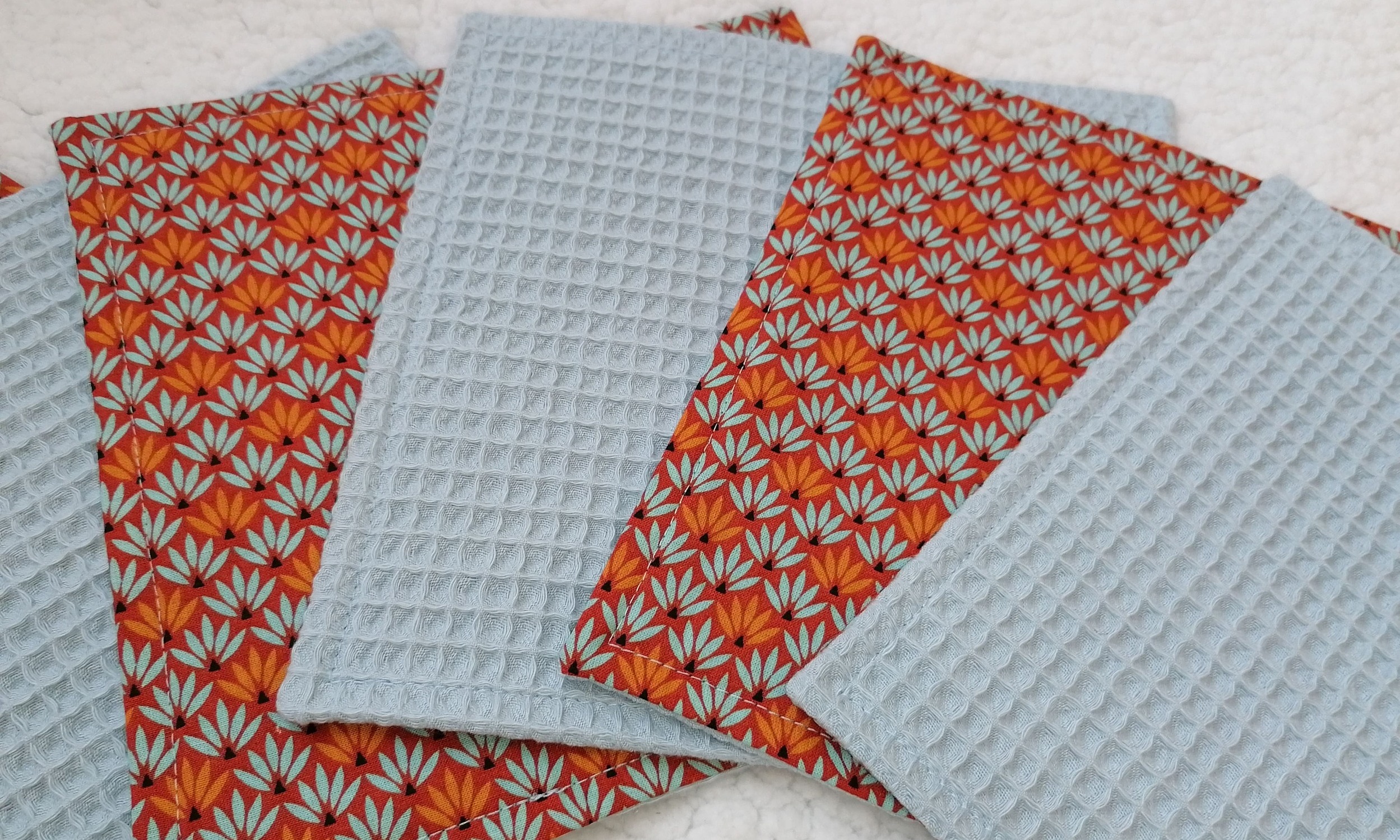essuie tout lavable motif éventails