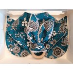 Coffret cadeau de naissance FLEURS BLEU PÉTROLE