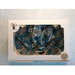 Coffret cadeau de naissance FLEURS BLEU PÉTROLE