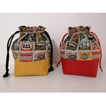 Pochon panier de lingettes vintage