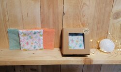 Semainier de lingettes lavables oiseaux