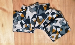 Lingettes réutilisables géométrique