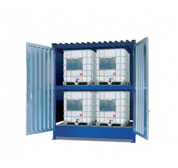 basic store bs 30 2k te portes battantes retention 2000 l pour 4 cuves de 1000 l ou 16 futs 30