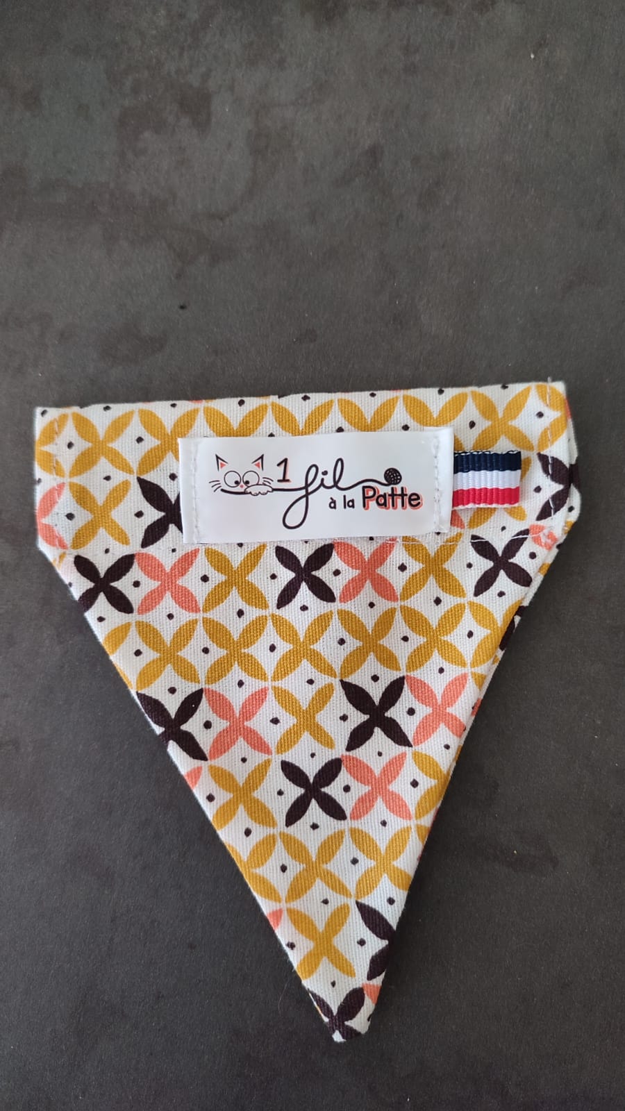 Bandana jaune Looky pour chat