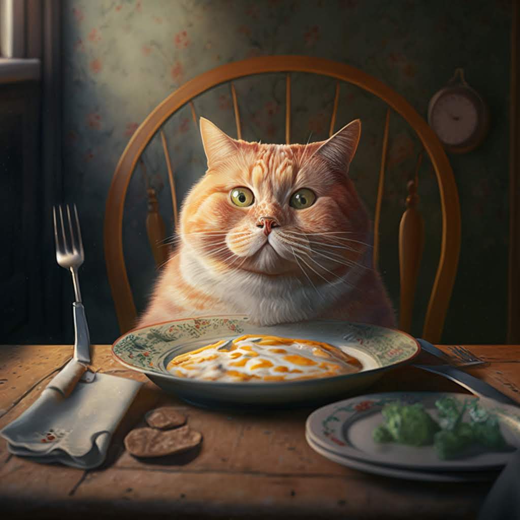 chat glouton