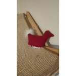 poulette rouge plumes blanches 1
