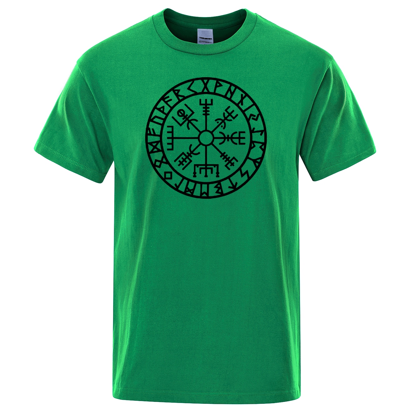 T-SHIRT VERT IMPRESSION NOIRE VEGVISIR