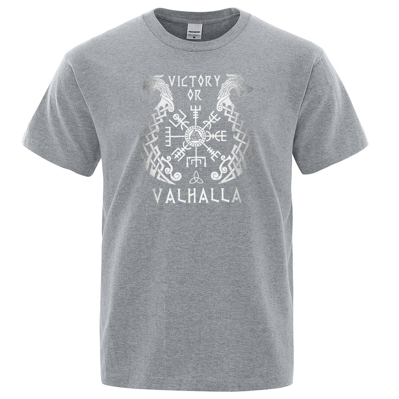 T-SHIRT GRIS VICTORY OR VALHALLA