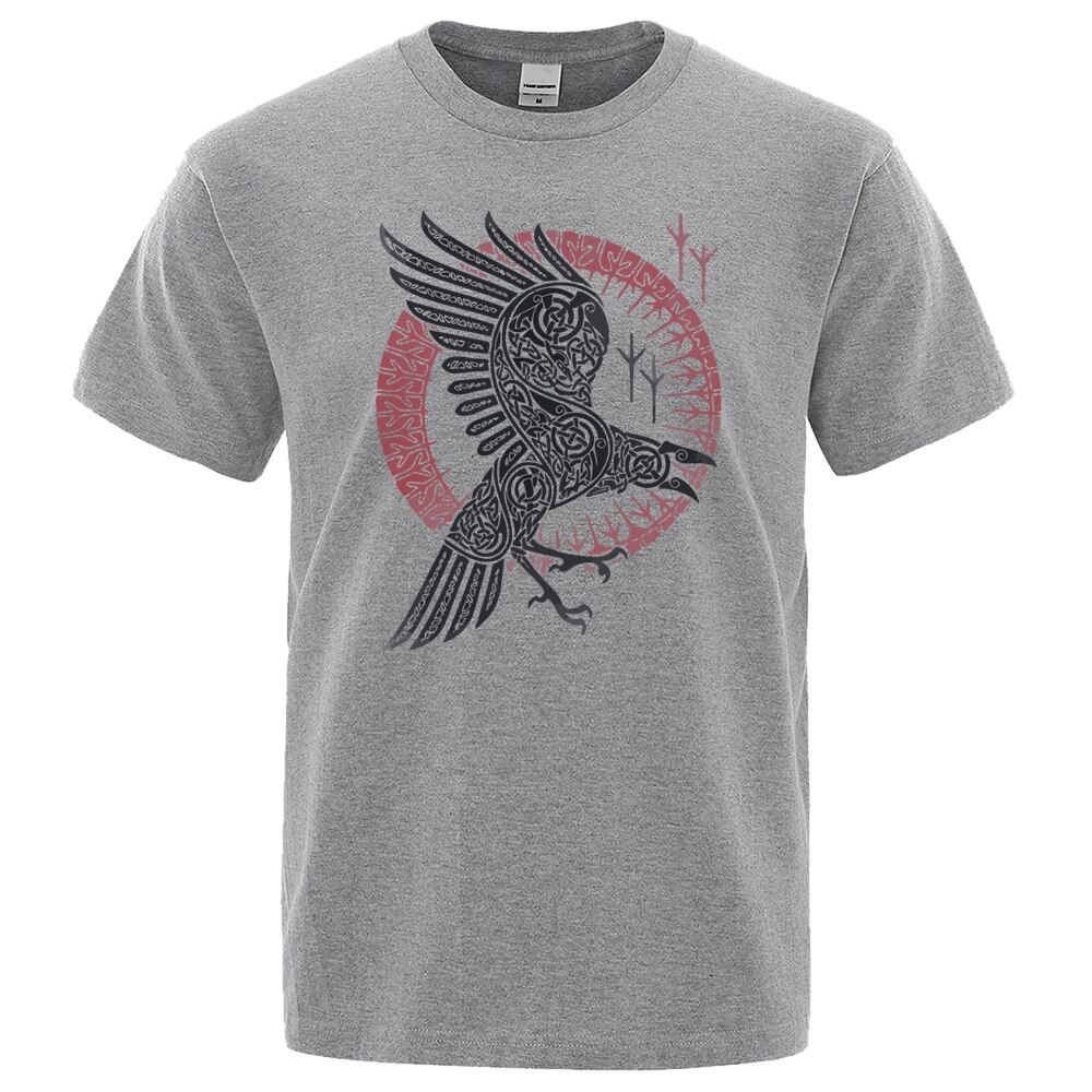 T-SHIRT GRIS CORBEAU ODIN