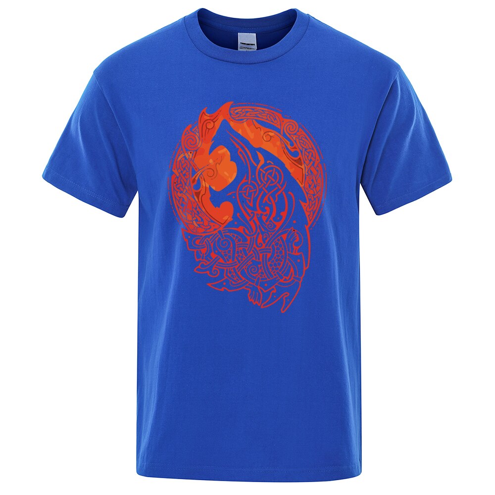 T-SHIRT BLEU LOUP FENRIR