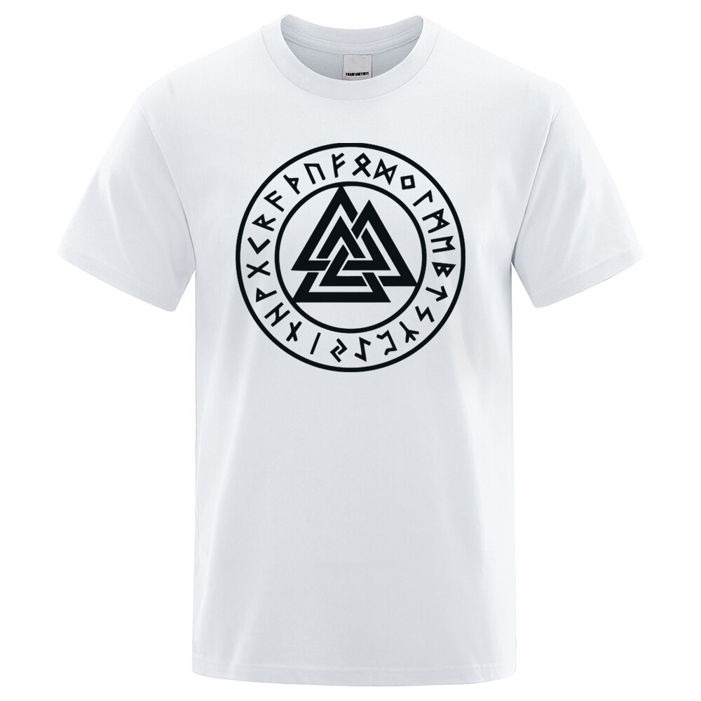 T-SHIRT BLANC IMPRESSION NOIRE VALKNUT