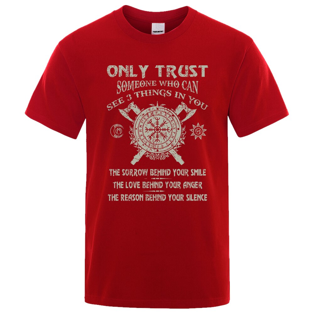 T-SHIRT ROUGE ONLY TRUST
