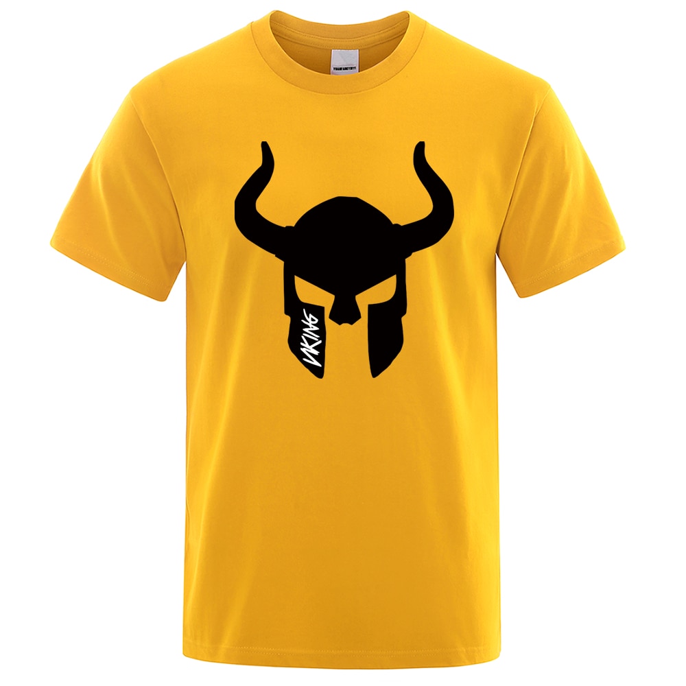 T-SHIRT JAUNE IMPRESSION NOIRE HEAUME VIKING