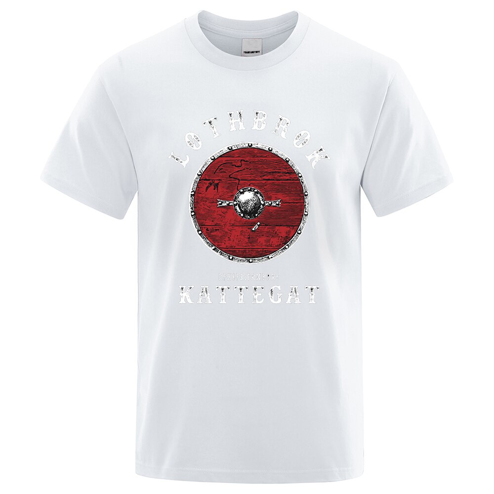 T-SHIRT BLANC IMPRESSION LOTHBROK KATTEGAT