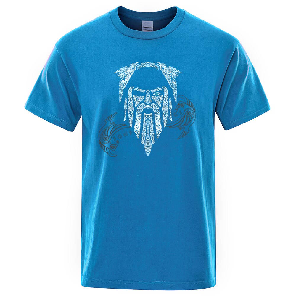 T-SHIRT BLEU LUMIERE IMPRESSION ODIN