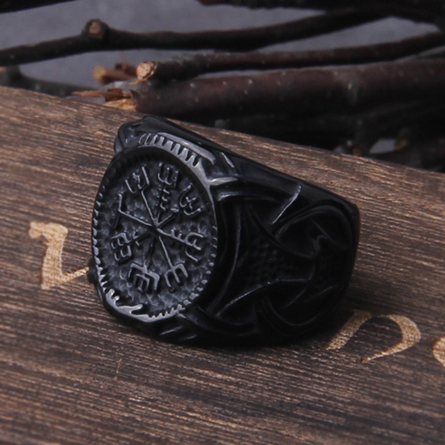 BAGUE VIKING BOUSSOLE