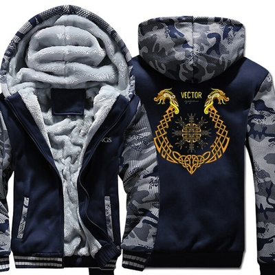 VESTE POLAIRE VIKING DRAKKAR À CAPUCHE