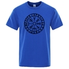 T-SHIRT BLEU IMPRESSION NOIR VEGVISIR