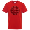 T-SHIRT ROUGE IMPRESSION NOIRE VEGVISIR