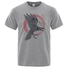 T-SHIRT GRIS CORBEAU ODIN