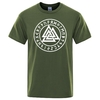 T-SHIRT VERT KAKI IMPRESSION BLANCHE VALKNUT