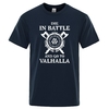 T-SHIRT BLEU NUIT DIE IN BATTLE AND GO TO VALHALLA