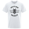 T-SHIRT BLANC IMPRESSION NOIRE SON OF ODIN VALHALLA