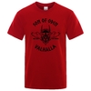 T-SHIRT ROUGE IMPRESSION NOIRE SON OF ODIN VALHALLA