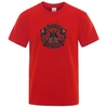 T-SHIRT ROUGE IMPRESSION HEAUME ODIN