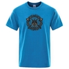 T-SHIRT BLEU LUMIERE IMPRESSION HEAUME ODIN