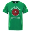 T-SHIRT VERT IMPRESSION LOTHBROK KATTEGAT