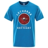 T-SHIRT BLEU LUMIERE IMPRESSION LOTHBROK KATTEGAT