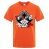 T-SHIRT ORANGE IMPRESSION VALKNUT CORBEAUX HYGGDRASIL