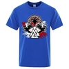 T-SHIRT BLEU IMPRESSION VALKNUT CORBEAUX HYGGDRASIL