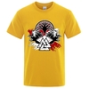 T-SHIRT JAUNE IMPRESSION VALKNUT CORBEAUX HYGGDRASIL