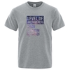 T-SHIRT GRIS IMPRESSION "LEVEL OF AWESOMENESS"