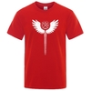 T-SHIRT ROUGE IMPRESSION VALKYRIE