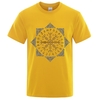 T-SHIRT JAUNE IMPRESSION AEGISHJALMUR VINTAGE