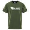 T-SHIRT VERT KAKI IMPRESSION BLANCHE VIKING