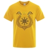 T-SHIRT JAUNE IMPRESSION VECTOR AEGISHJALMUR