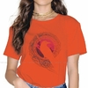 T-SHIRT VIKING COL ROND ORANGE IMPRESSION EDDA POUR FEMME